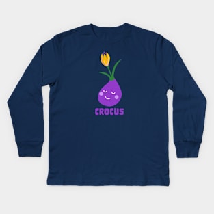 Happy Crocus Kids Long Sleeve T-Shirt